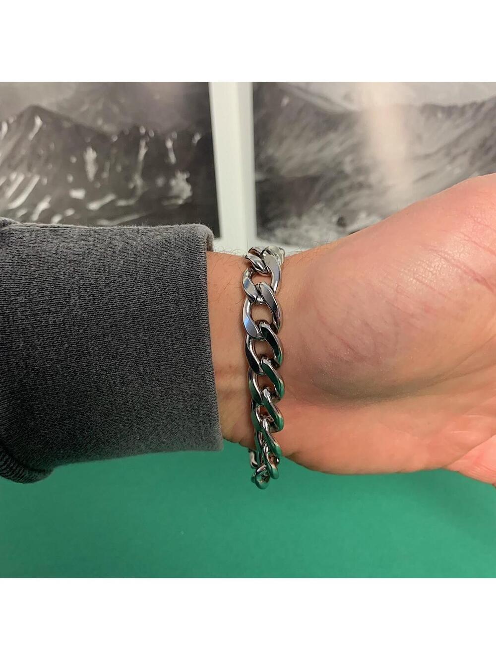 Y2k 2000s style Silver Stainless Steel Heavy - Picture 5 of 8